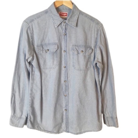 WRANGLER Denim Button Shirt - Picture 1 of 7